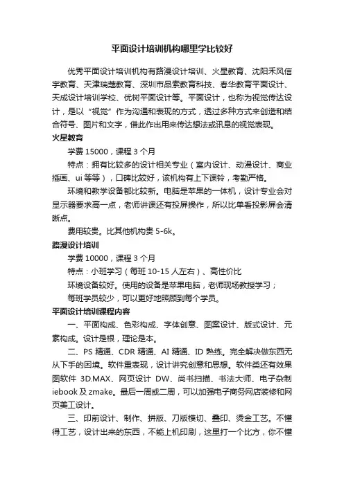 平面设计培训机构哪里学比较好