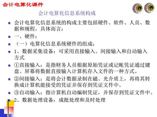 会计电算化信息系统构成