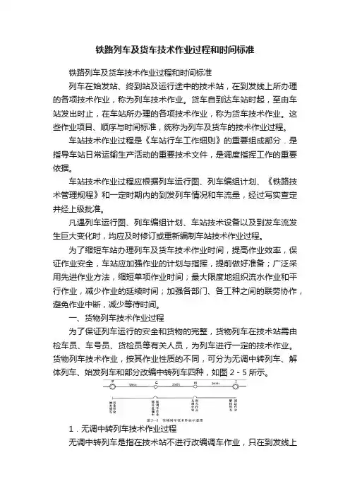 铁路列车及货车技术作业过程和时间标准