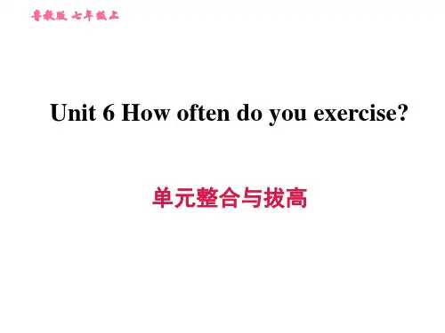 鲁教版五四制七上英语unit 6 How often do you exercise 单元整合与拔高