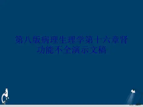 第八版病理生理学第十六章肾功能不全演示文稿