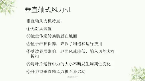 垂直轴式风力机课件