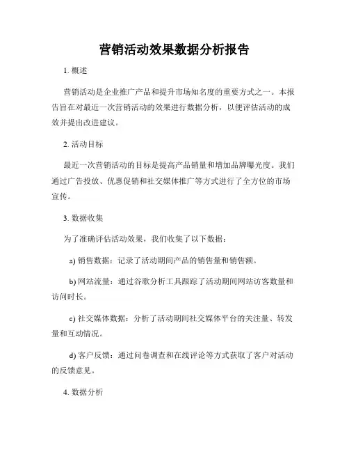 营销活动效果数据分析报告