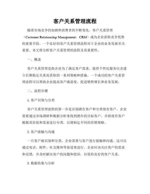 客户关系管理流程