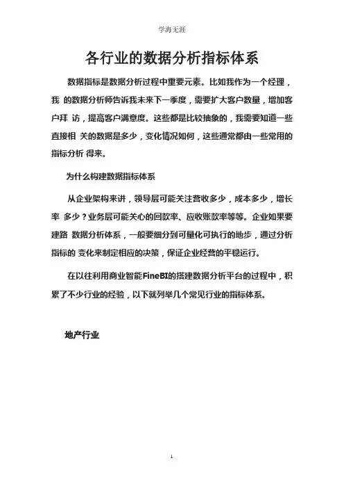 各行业的数据分析指标体系.pptx