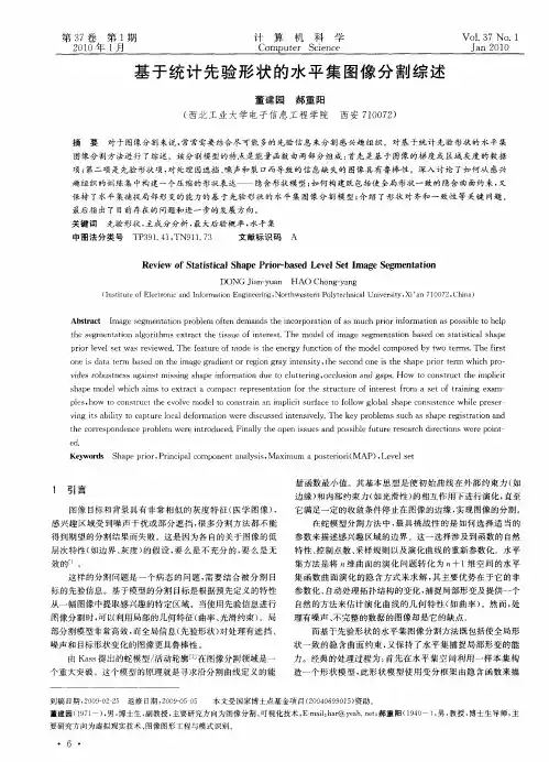 基于统计先验形状的水平集图像分割综述