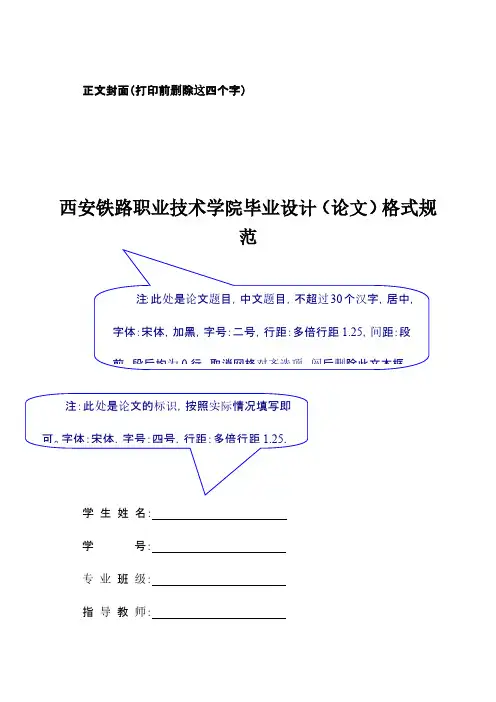 论文版面格式