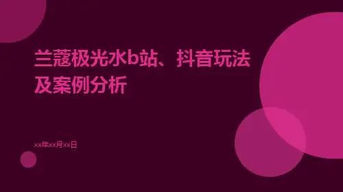 兰蔻极光水b站、抖音玩法及案例分析ppt