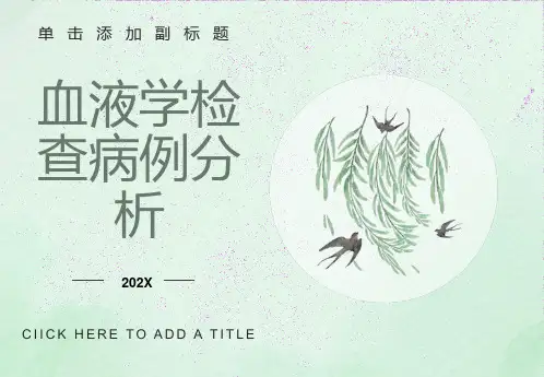 血液学检查病例分析