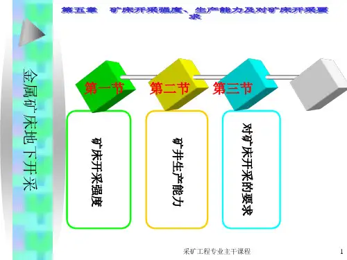 第五章 矿床开采强度、生产能力及对矿床开采要求