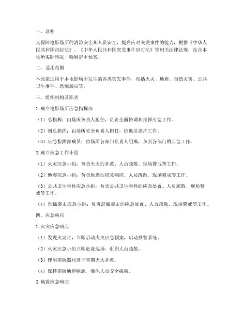 电影场所应急预案