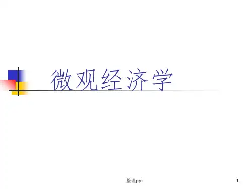 微观经济学课件(对外经贸大学施丹)