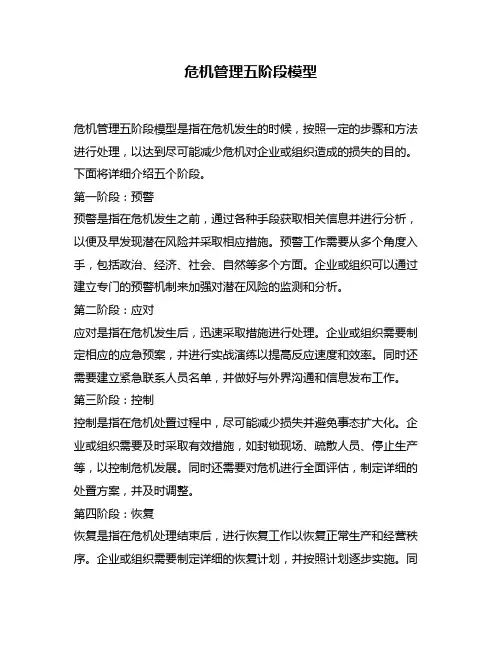 危机管理五阶段模型