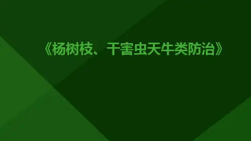 杨树枝、干害虫天牛类防治