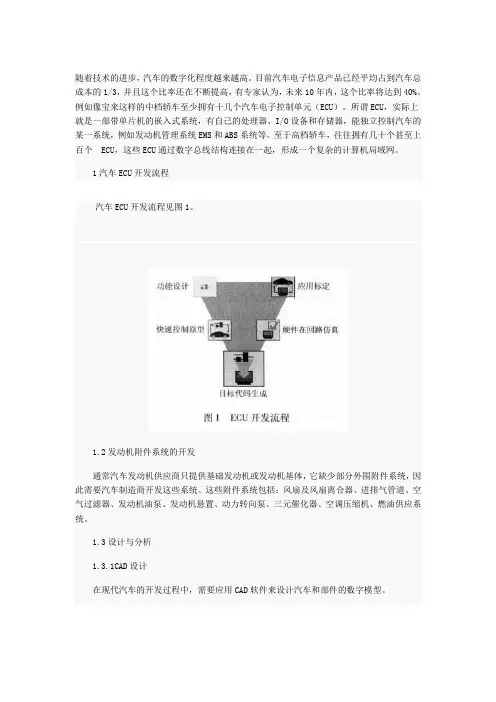 汽车发动机ECU系统研发技术解析