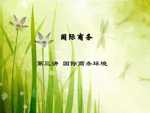 国际商务-第三讲国际商务环境