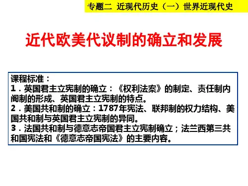近代西方政治制度