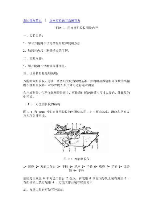 投影万能测长仪使用