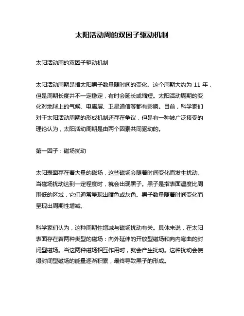 太阳活动周的双因子驱动机制