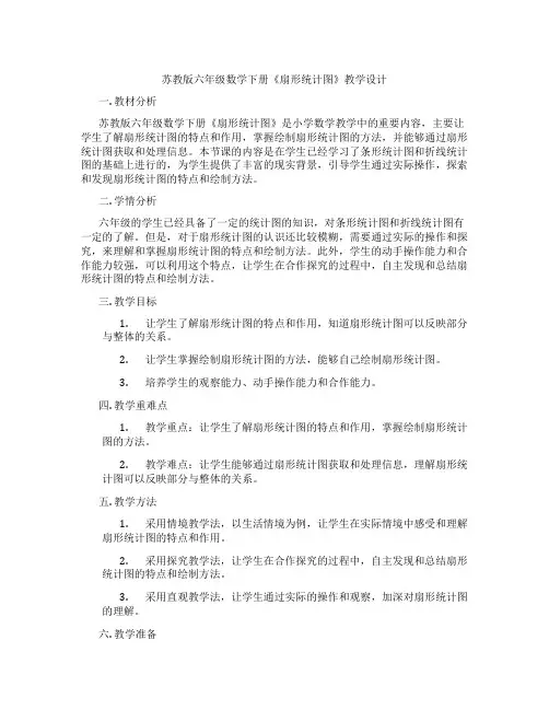 苏教版六年级数学下册《扇形统计图》教学设计