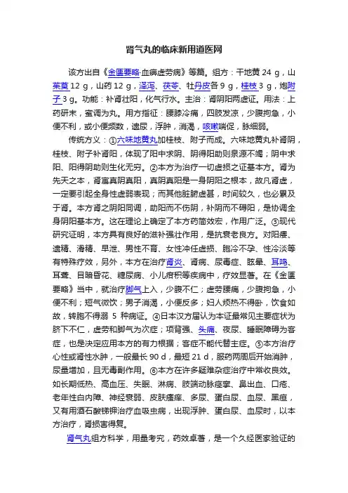 肾气丸的临床新用道医网