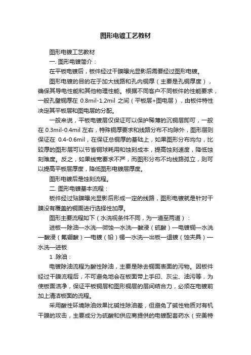 图形电镀工艺教材