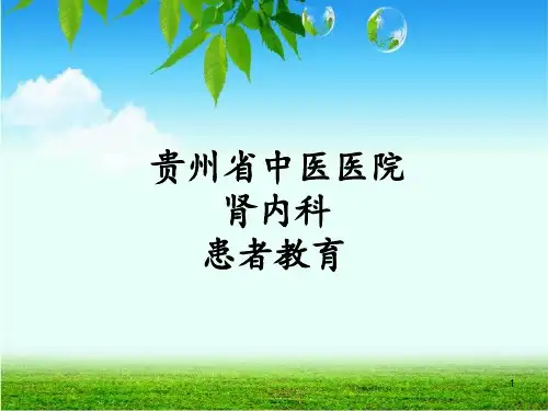 肾脏病健康教育 ppt课件