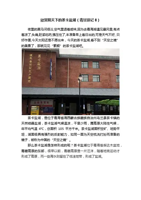 欣赏阴天下的茶卡盐湖（青甘游记8）