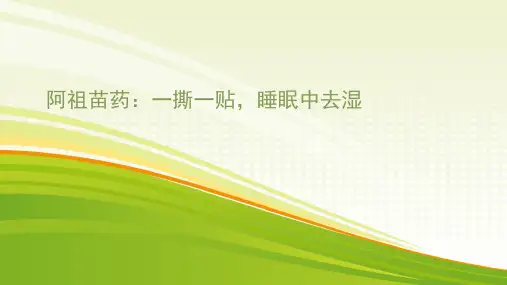 阿祖苗药：去风湿