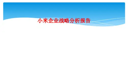 小米企业战略分析报告