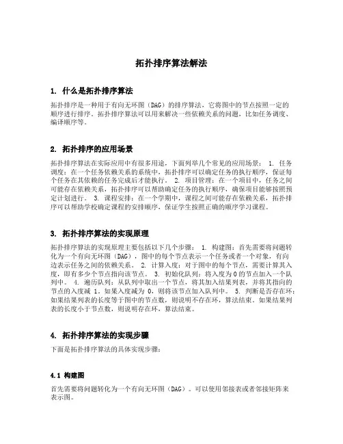 拓扑排序算法解法