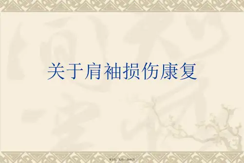 肩袖损伤康复课件