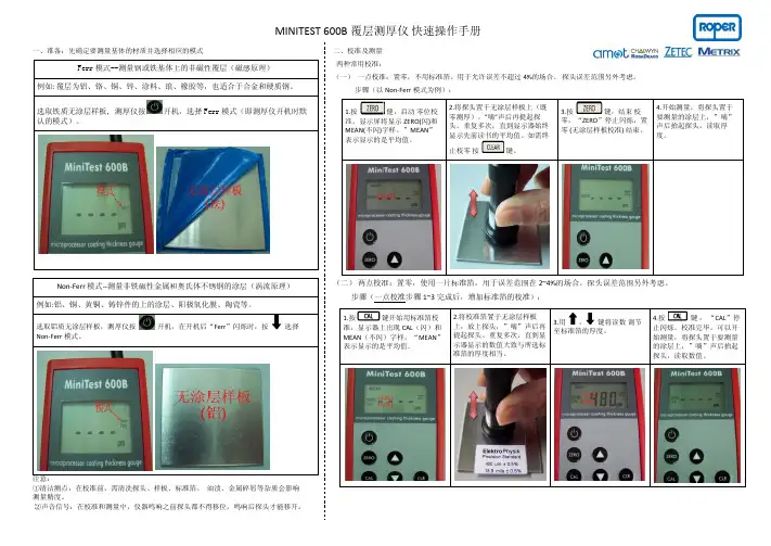 MINITEST 600B覆层测厚仪 快速操作手册