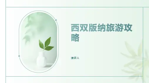 西双版纳旅游攻略ppt模板