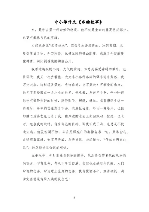 中小学作文《水的故事》