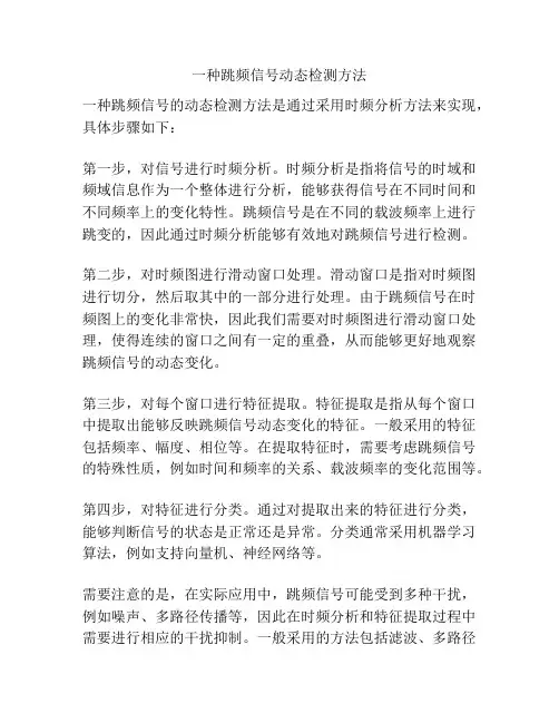一种跳频信号动态检测方法