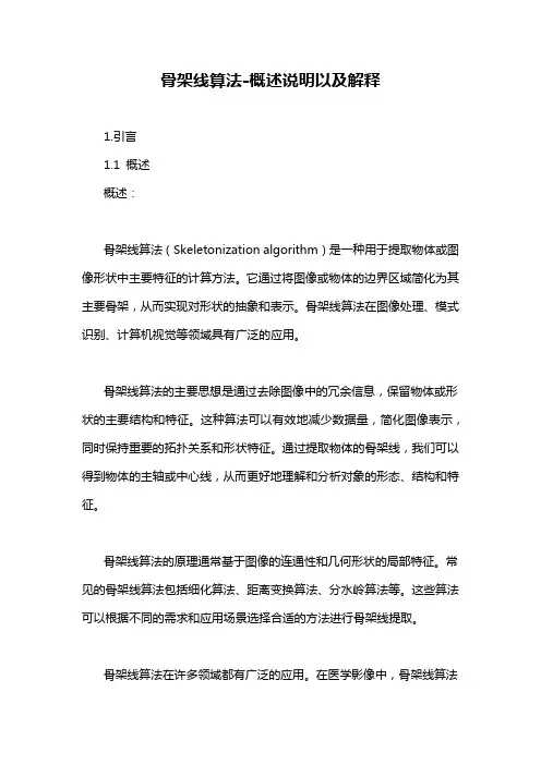 骨架线算法-概述说明以及解释