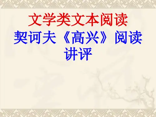 《高兴》阅读答案PPT 课件