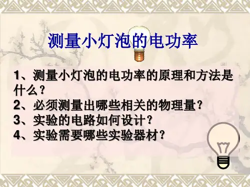 《测量小灯泡的电功率》PPT课件(人教版)3