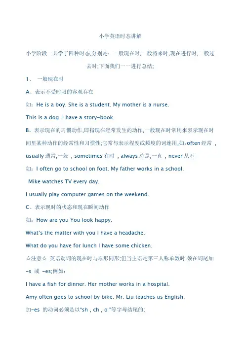 小学英语时态讲解