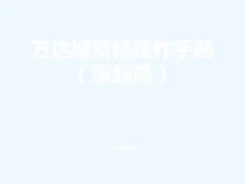 wanda城营销操作手册