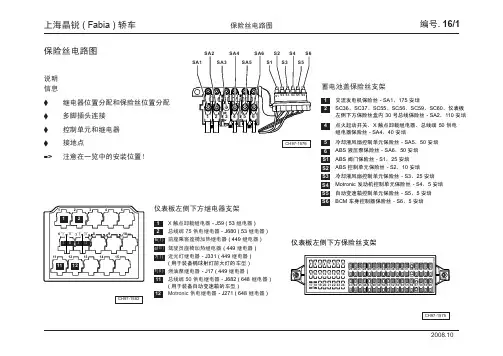 晶锐 ( Fabia ) 轿车_16_保险丝电路图