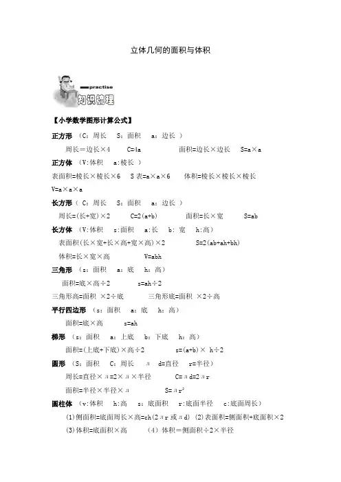 2024最新小升初综合复习  立体图形  提高讲义
