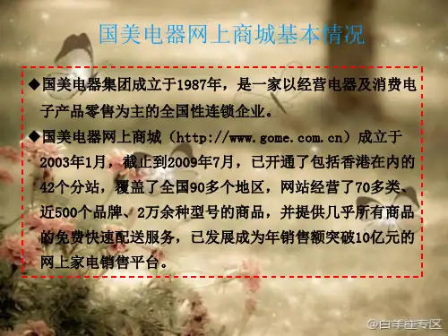 国美网上商城案例分析解读