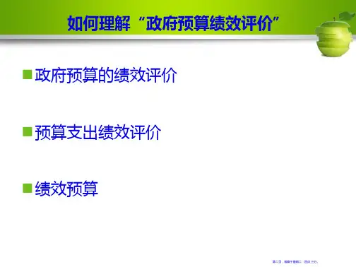 政府预算绩效评价38页PPT