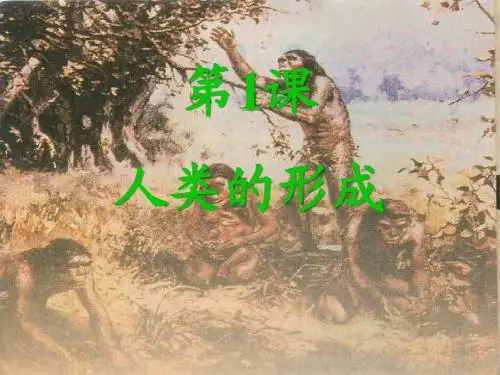人教版历史九年级上第1课《人类的形成》课件