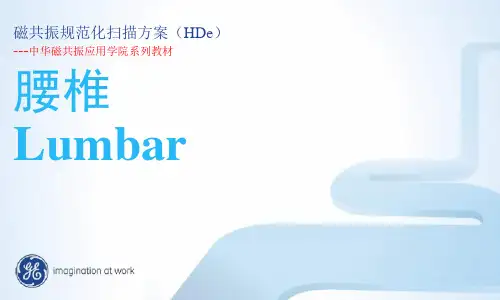 GE-1.5T-MR-腰椎--规范化扫描方案