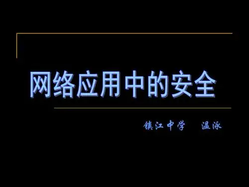 网络应用中安全 16页PPT文档