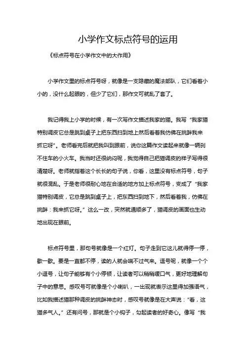 小学作文标点符号的运用