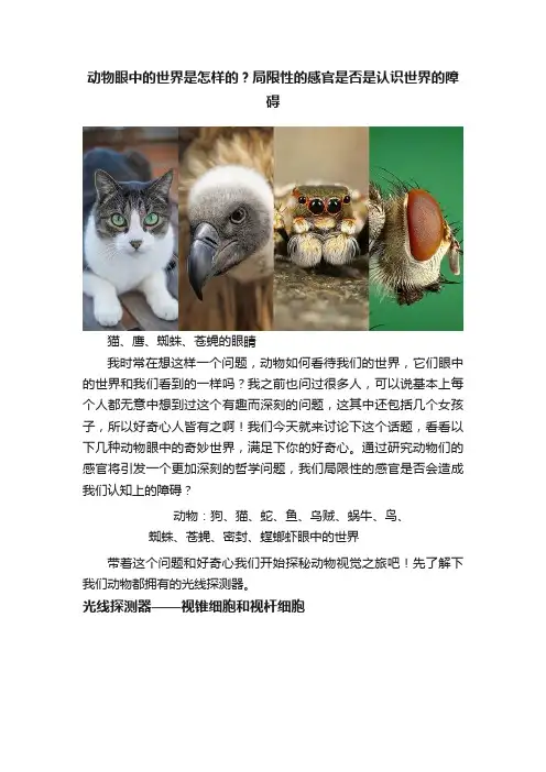 动物眼中的世界是怎样的？局限性的感官是否是认识世界的障碍